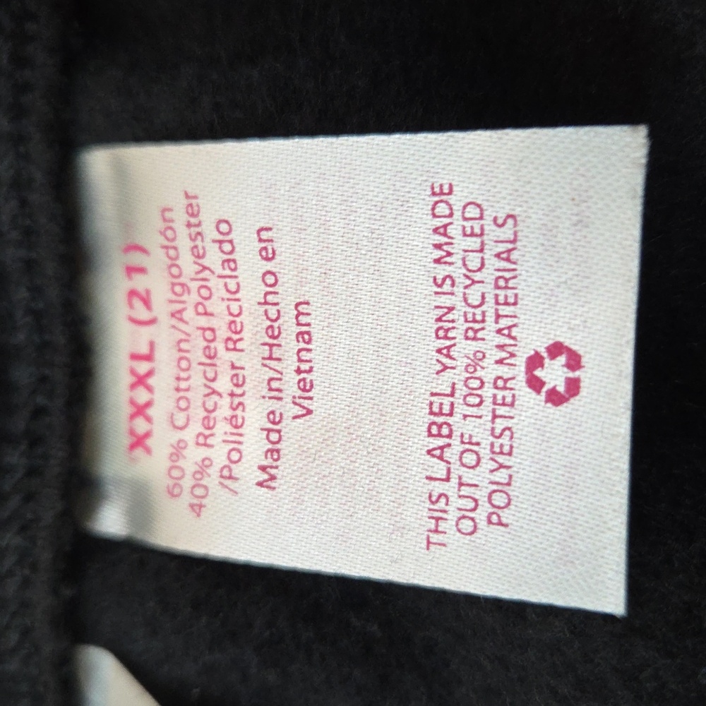 No Boundaries Womans XXXL 21 Fleece Sweat Pants Love Your Self Wide Leg Black - Picture 6 of 14